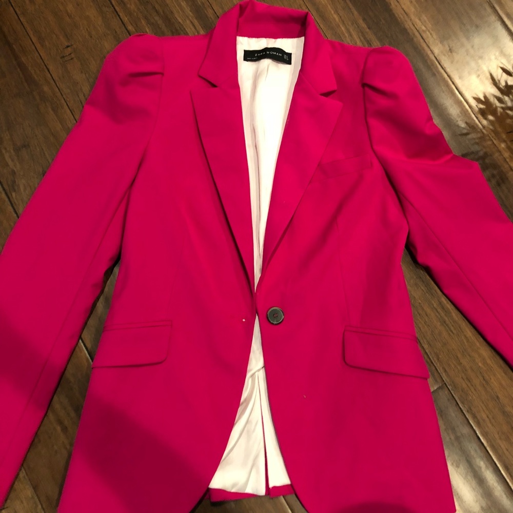 Zara Pink one button Blazer - never worn!